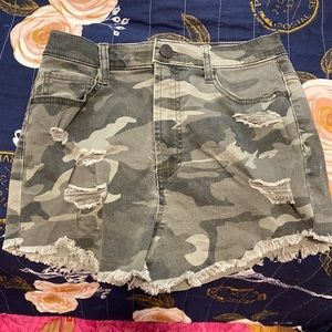 Camo High Waisted Shorts